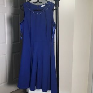Flair Royal Blue sleeveless dress